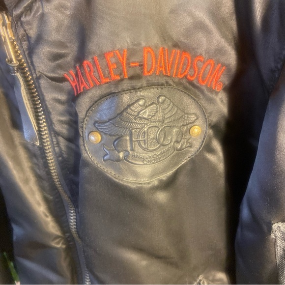 Harley-Davidson Black and Red Bomber Jacket - Picture 3 of 8